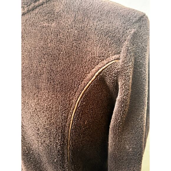 Jay Day Brown Polyester Fur Zip up Jacket - Picture 9 of 10